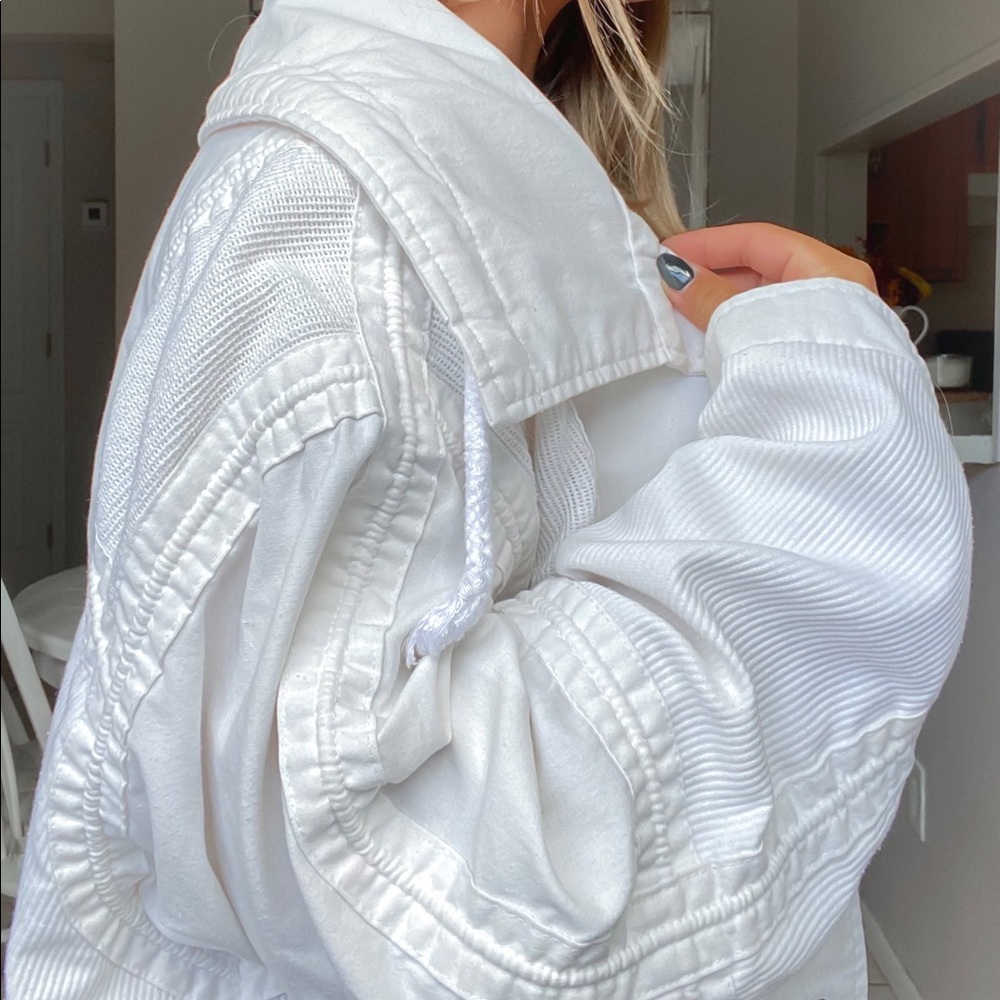 Vintage JP Sport White Multiple Textured Jacket Button Up